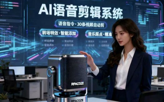 《RPACOZE AI 语音剪辑系统：重新定义视频创作的智能革命》